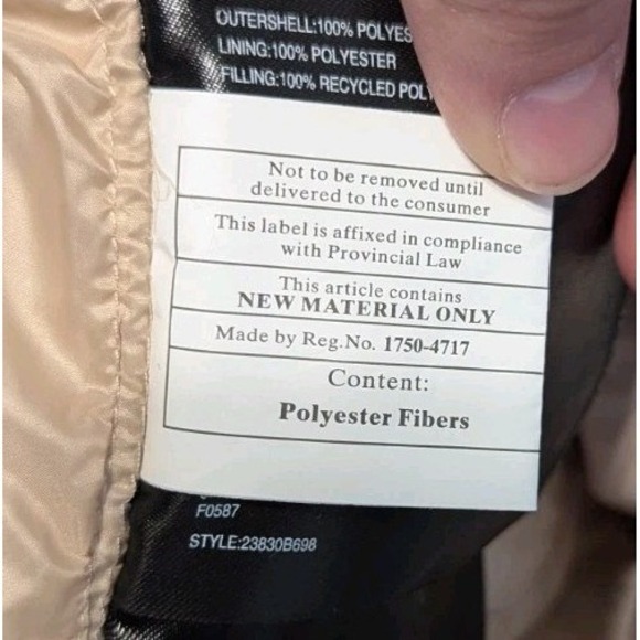 Bernardo Women's Hooded Puffer Long Coat Jacket Cream Beige Eggshell Size 2XL - Picture 12 of 16